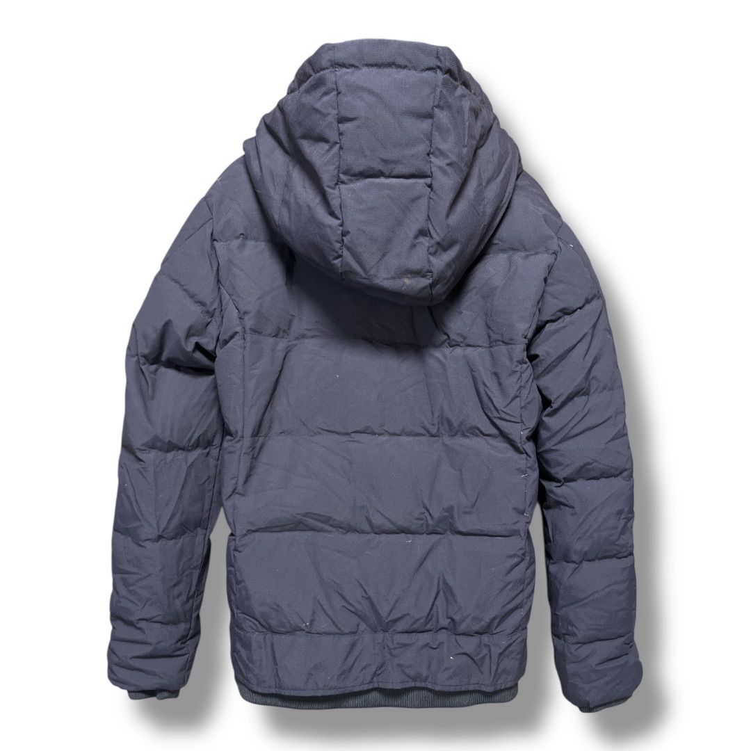AKM エイケイエム フェイクレイヤード ダウンフーディー ダウンジャケット アウター 防寒 上着 紳士 ダウンジップ 長袖 メンズ サイズL ネイビー 冬 久喜倉庫店 42 No.K814Y