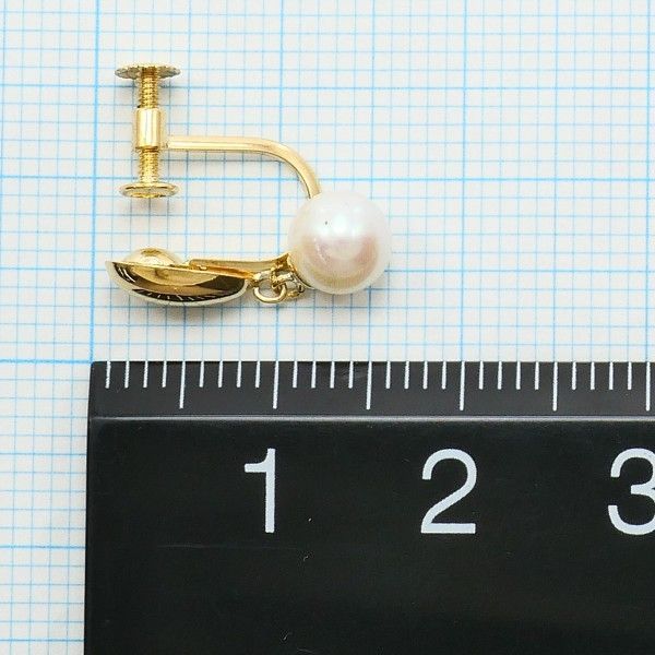  K 18 YG イヤリング clip-on earrings パール 真珠 総重量約1.5 g その他 アクセサリー