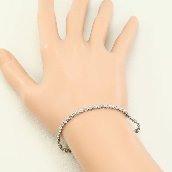 K18WG ブレスレット bracelet ダイヤ 1.0 カード鑑別書 総重量約4.8g