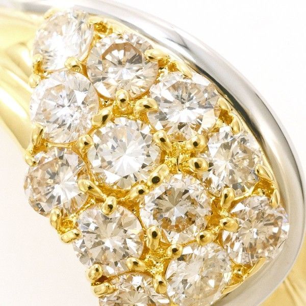 PT 850 K 18 YG リング ring 指輪 12号 ダイヤ 1.03 カード鑑別書 総重量約5.2 g