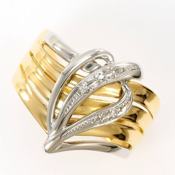 PT 900 K 18 YG リング ring 指輪 12号 ダイヤ 0 03 カード鑑別書 総重量約5 6 g