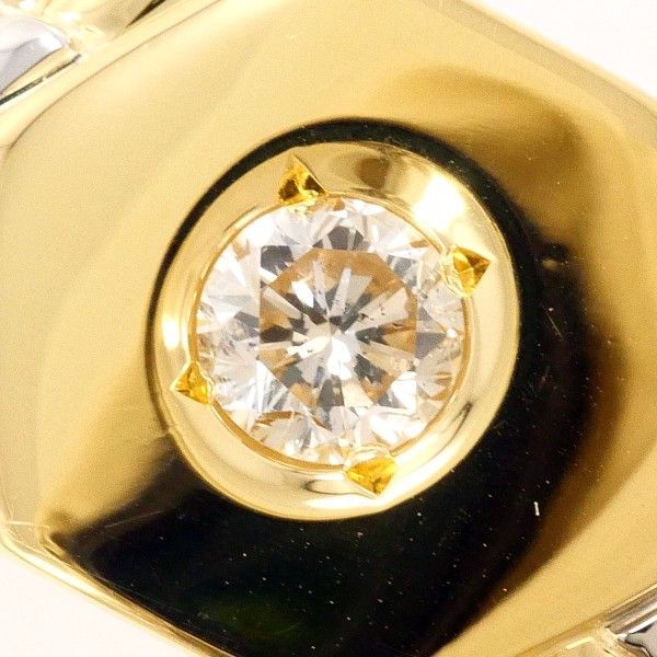 PT 900 K 18 YG リング ring 指輪 19号 ダイヤ 0.12 カード鑑別書 総重量約5.5 g