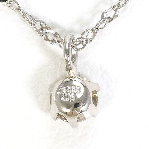 PT900 PT850 ネックレス necklace ブラウンダイヤ 0.10 総重量約0.8g