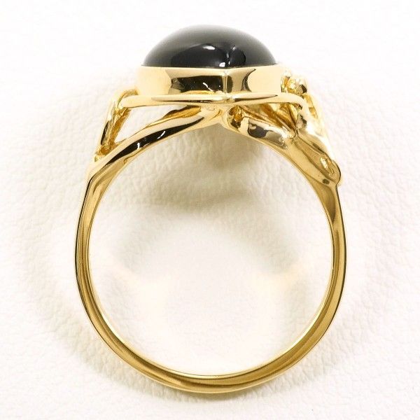 14 K YGWG リング ring 指輪 13.5号 クロサンゴ ダイヤ 総重量約4.5 g