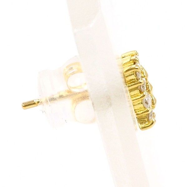 K 18 YG ピアス pierced earrings 片耳 ダイヤ 0.1 総重量約0.2 g
