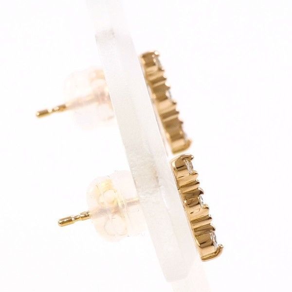 K 18 PG ピアス pierced earrings ダイヤ 0.05 ×2 総重量約0.6 g