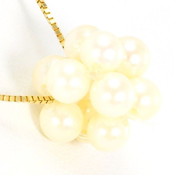 K 18 YG ネックレス necklace パール 真珠 総重量約2.2 g 約41 cm