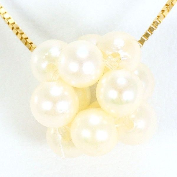 K18YG ネックレス necklace パール 真珠 総重量約2.2g 約41cm