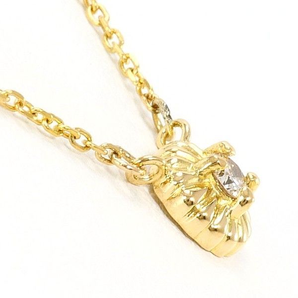 K 18 YG ネックレス necklace ダイヤ 0.09 総重量約2.4 g 約41 cm