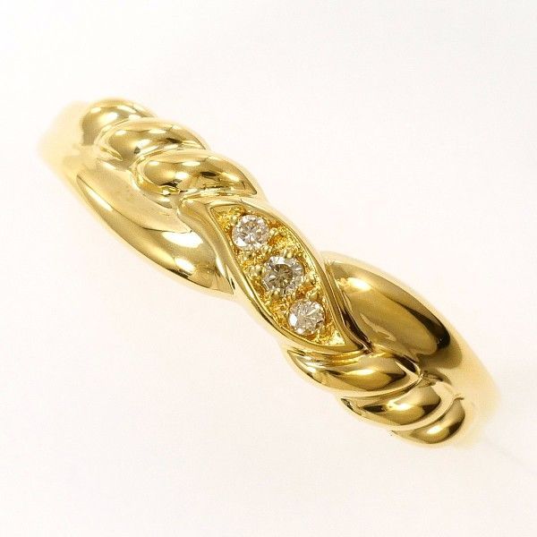 K18YG リング ring 指輪 10.5号 ダイヤ 0.03 総重量約1.8g