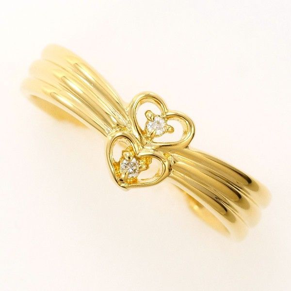 K18YG リング ring 指輪 11号 ダイヤ 0.02 総重量約2.3g