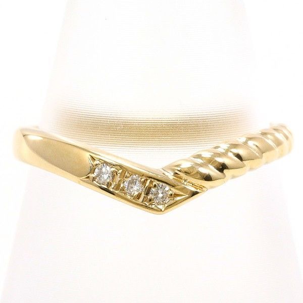 K10YG リング ring 指輪 11号 ダイヤ 総重量約1.4g