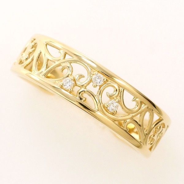 K10YG リング ring 指輪 10号 ダイヤ 総重量約1.7g