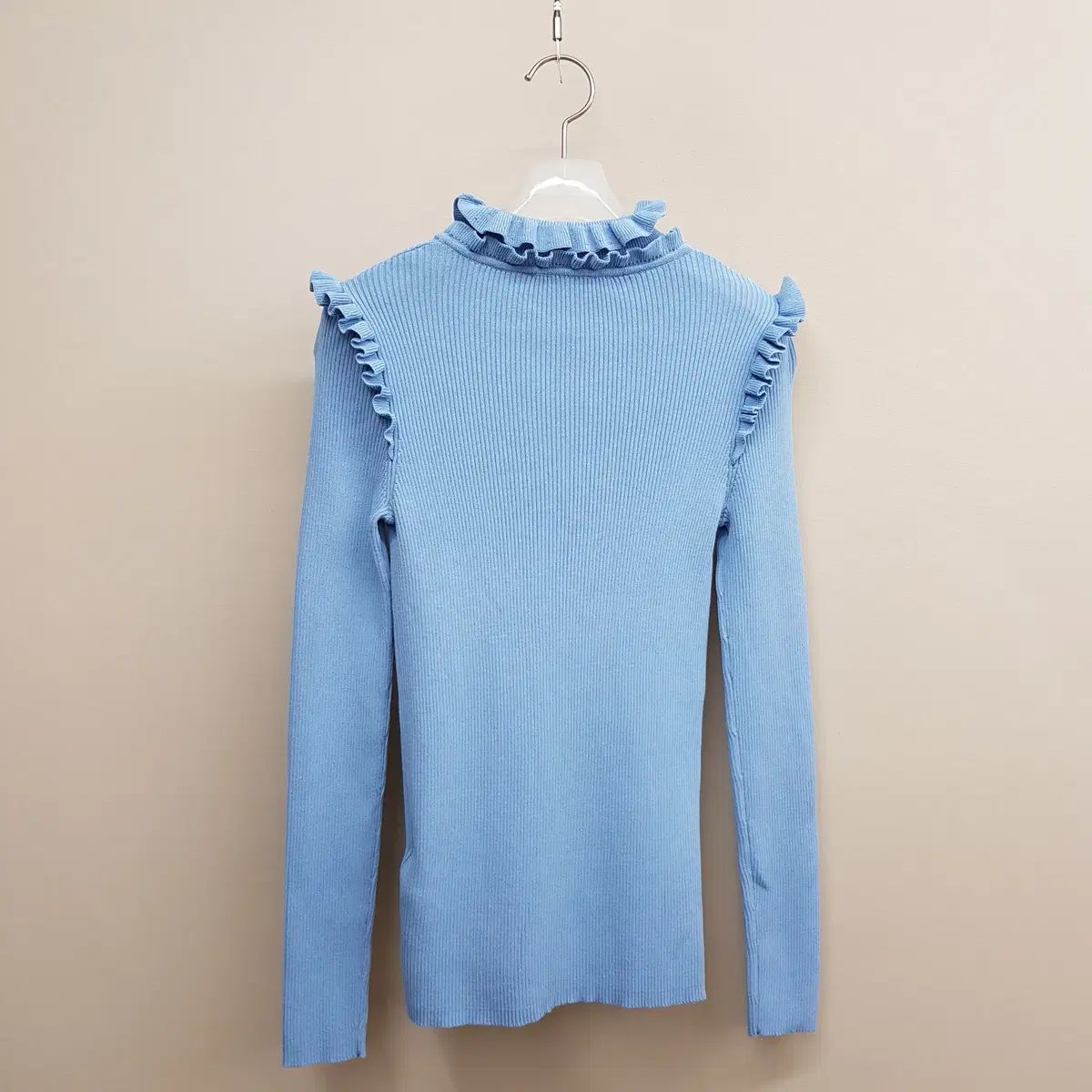 リブ ニットトップス