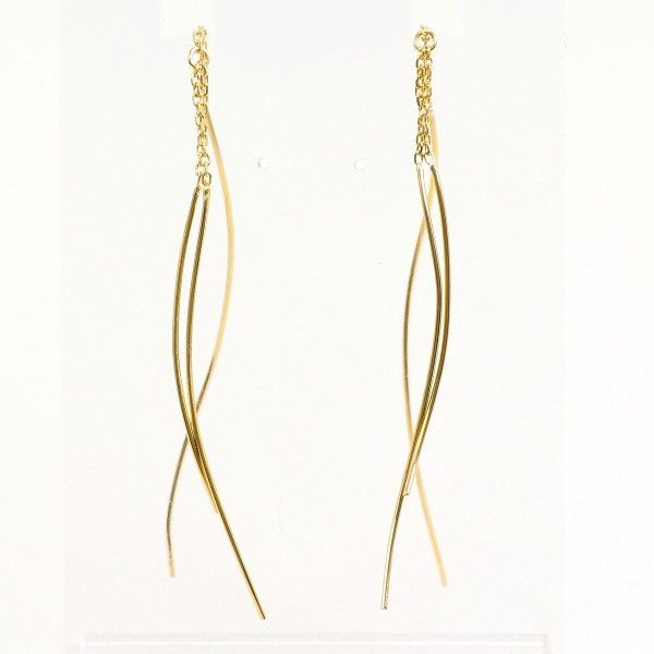 K18YG ピアス pierced earrings 総重量約1.2g