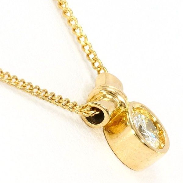 K 18 YG ネックレス necklace ダイヤ 0.16 総重量約2.0 g 約40 cm