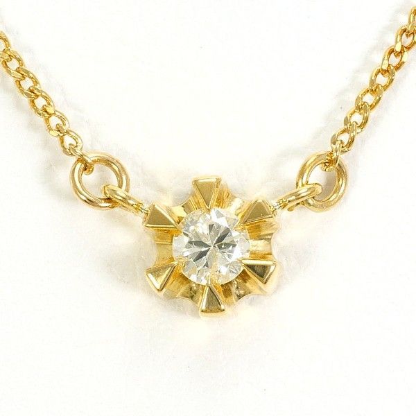 K18YG ネックレス necklace ダイヤ 0.10 総重量約2.2g 約41cm