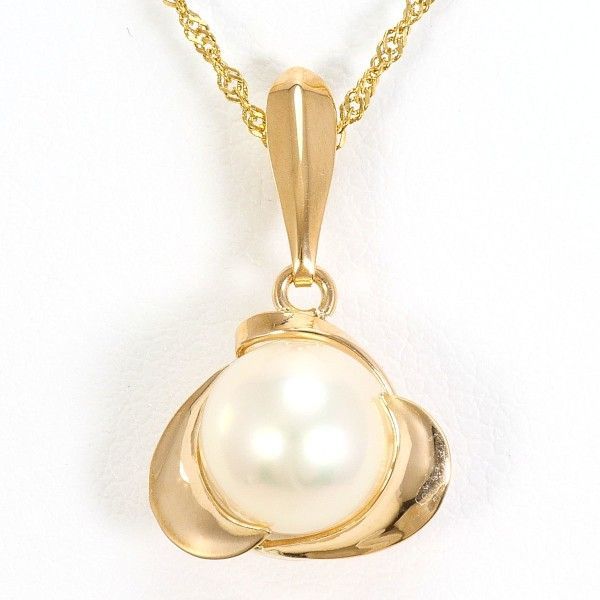 K18YG ネックレス necklace パール 真珠 総重量約2.7g 約40cm