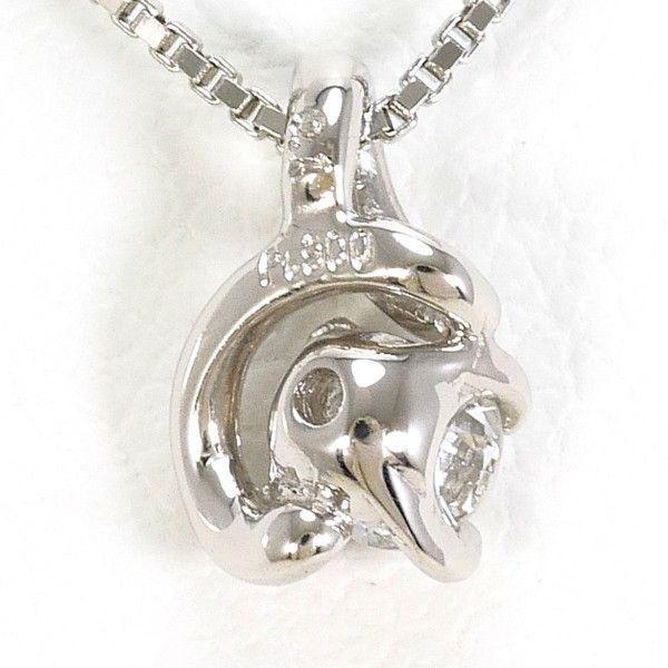 PT900 PT850 ネックレス necklace ダイヤ 0.1 総重量約2.2g 約40cm