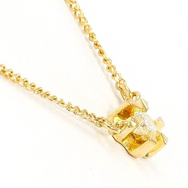 K 18 YG ネックレス necklace ダイヤ 0.10 総重量約2.2 g 約41 cm