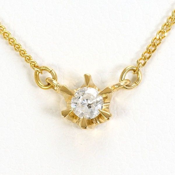 K18YG ネックレス necklace ダイヤ 0.08 総重量約1.7g 約40cm