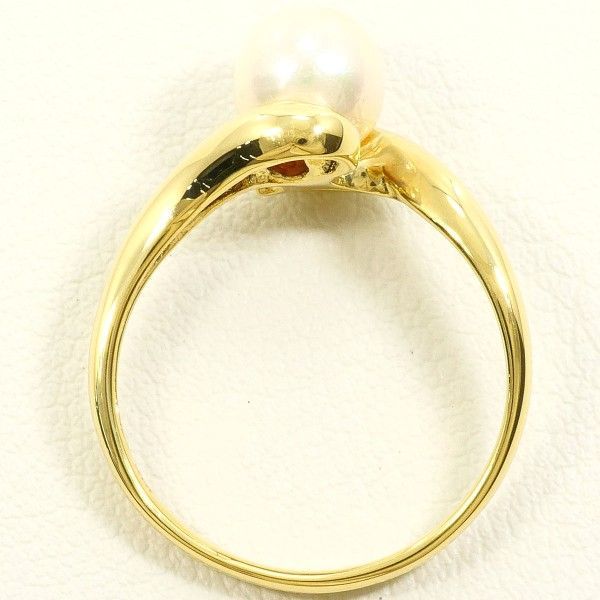 K 18 YG リング ring 指輪 11号 パール 真珠 約6.5 mm 総重量約2.7 g