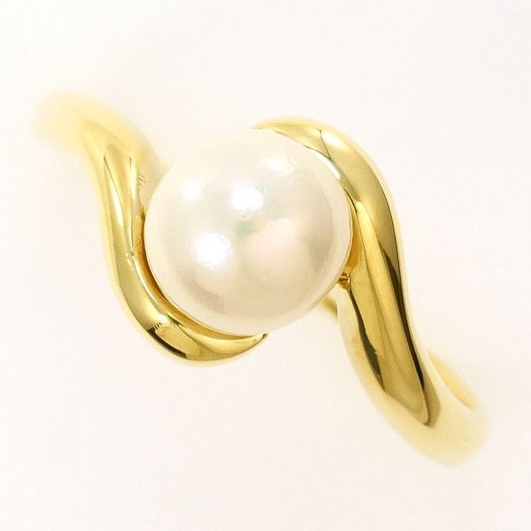 K18YG リング ring 指輪 11号 パール 真珠 約6.5mm 総重量約2.7g