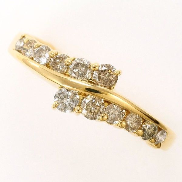 K18YG リング ring 指輪 11.5号 ダイヤ 0.50 総重量約2.0g