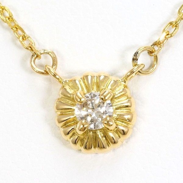 K18YG ネックレス necklace ダイヤ 0.09 総重量約2.4g 約41cm