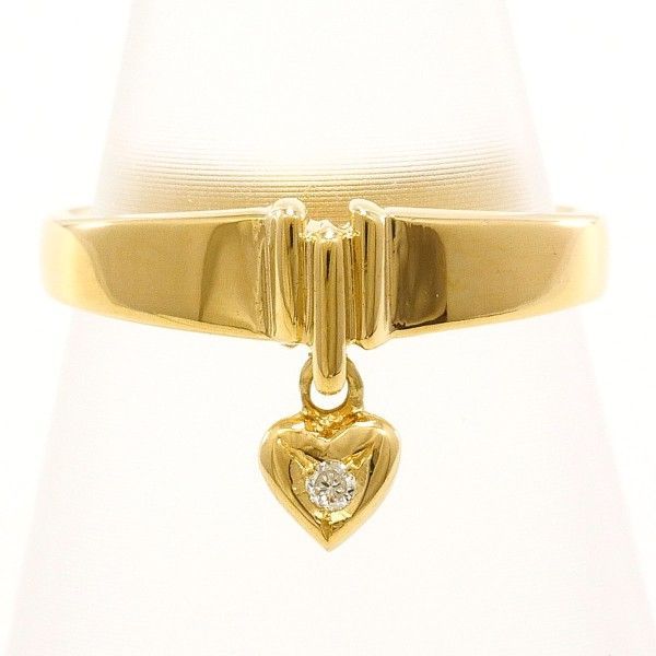 K18YG リング ring 指輪 5号 ダイヤ 0.01 総重量約2.1g