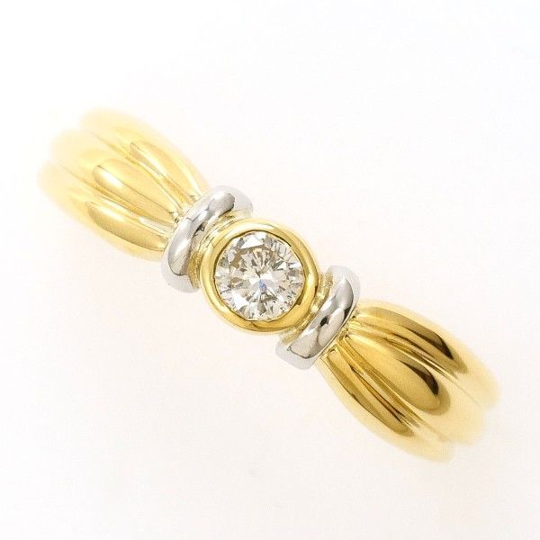 PT K18YG リング ring 指輪 8号 ダイヤ 0.11 総重量約2.3g