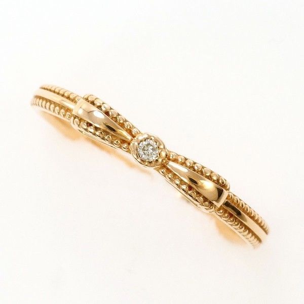 K10PG リング ring 指輪 8.5号 ダイヤ 0.01 総重量約0.9g