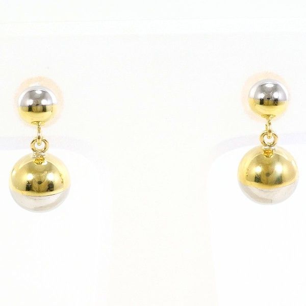 PT900 K18YG ピアス pierced earrings 総重量約0.9g