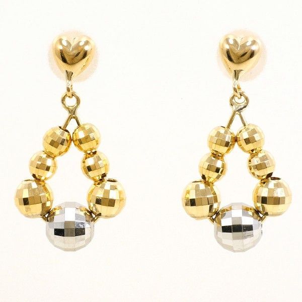 PT850 K18YG ピアス pierced earrings 総重量約1.8g