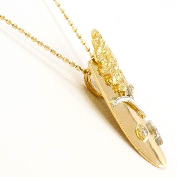 PT 900 K 18 YG 10 ネックレス necklace ダイヤ 0.05 総重量約4.7 g 約40 cm