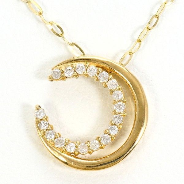 K18YG ネックレス necklace ダイヤ 0.09 総重量約1.9g 約60cm