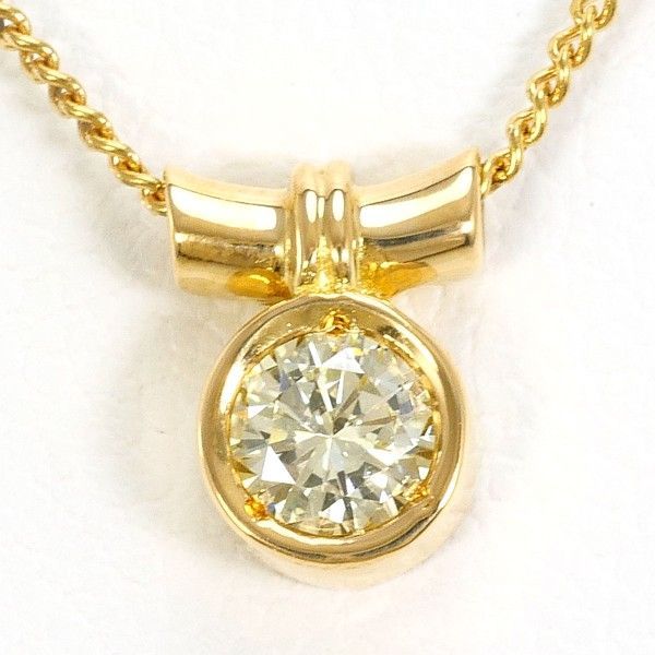 K18YG ネックレス necklace ダイヤ 0.16 総重量約2.0g 約40cm