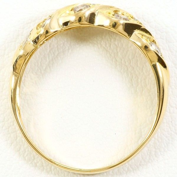 K 18 YG リング ring 指輪 15.5号 ブラウンダイヤ 1.00 総重量約2.4 g
