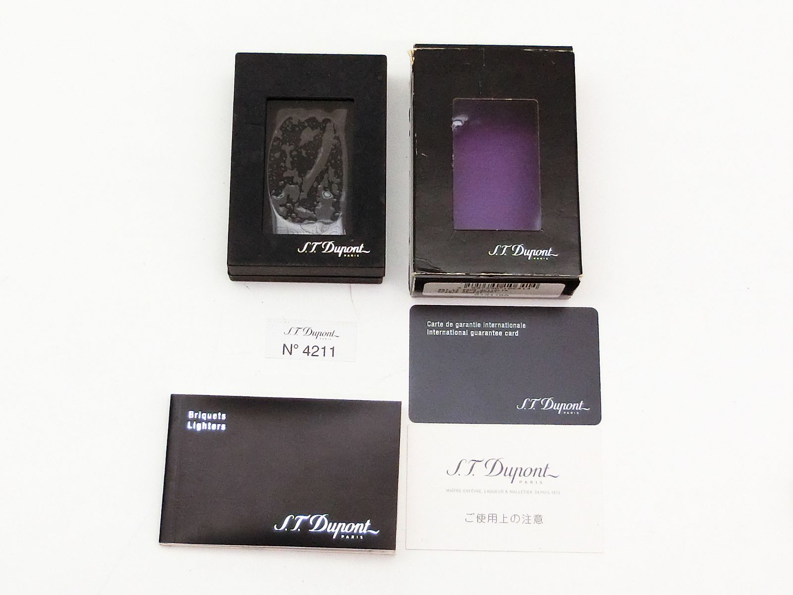 TT 10231 デュポン ガスライター ライン1 S ピラミッドカット シルバー 超 着火保証 デザインオブジェ 金製品