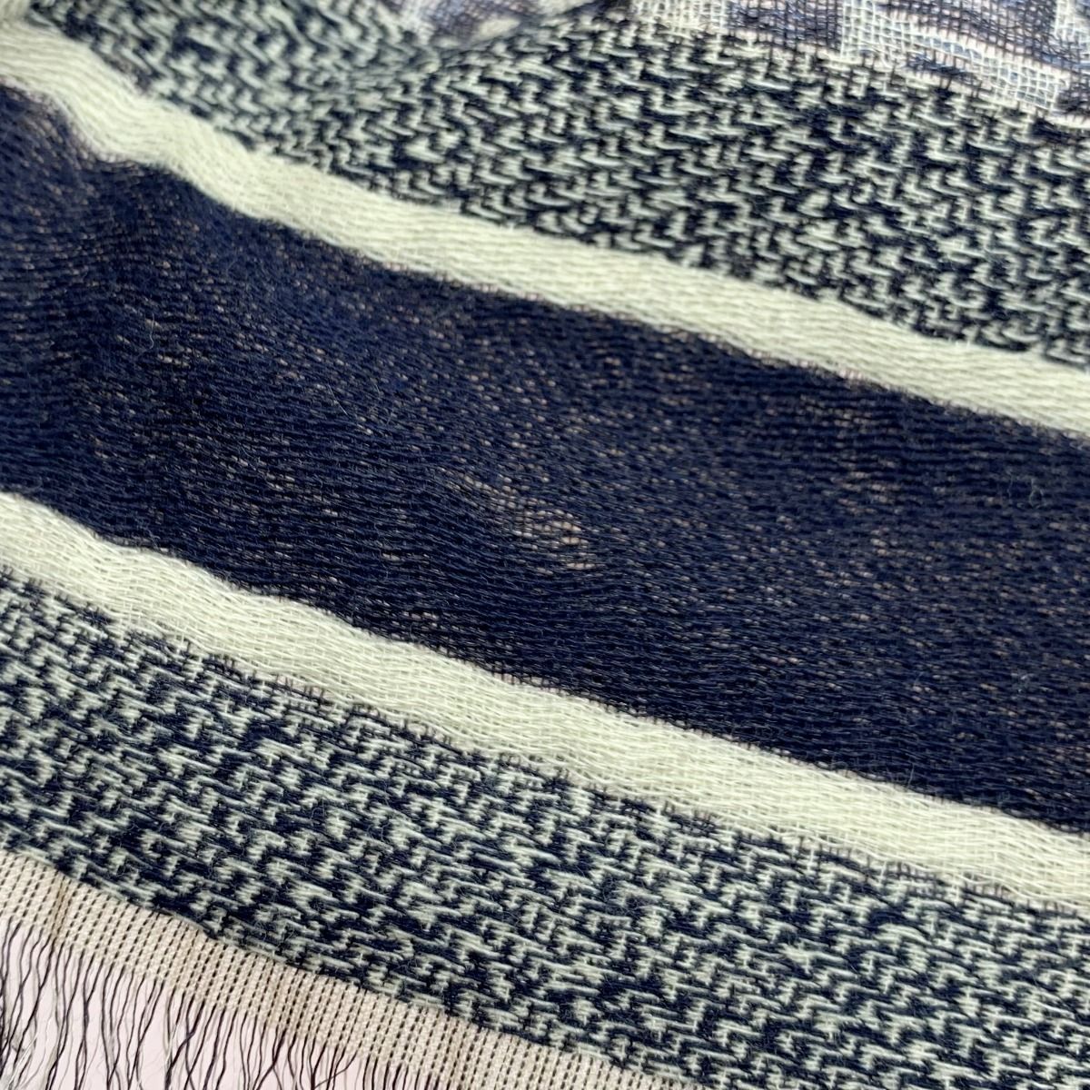 Dior ショール ディオール オブリーク ウール・シルク・コットン DIOR☆》ショール ディオール オブリーク ウール・シルク・コットン