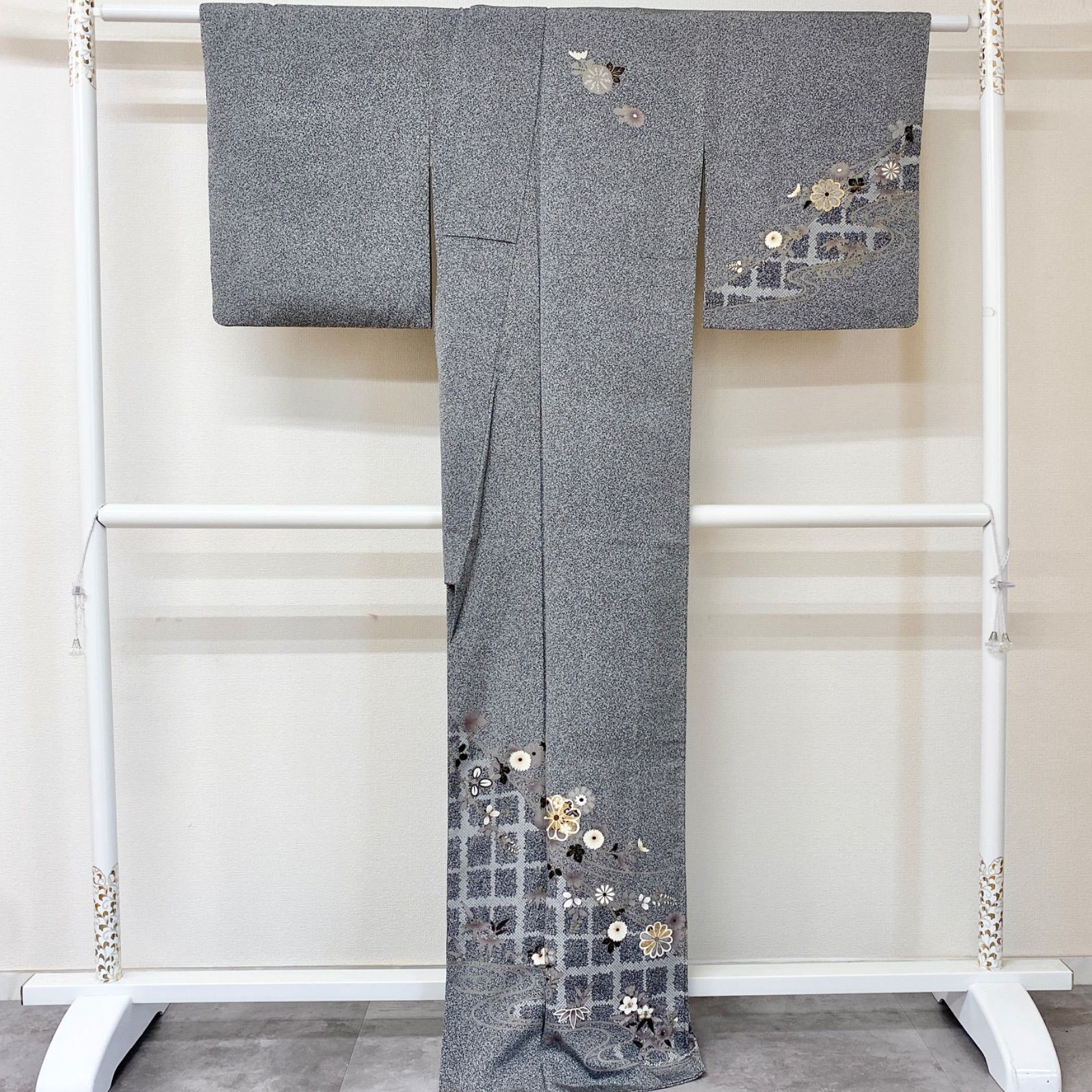 美品 逸品 粋 叩き染め 金彩 正絹 訪問着 K1040 - メルカリ