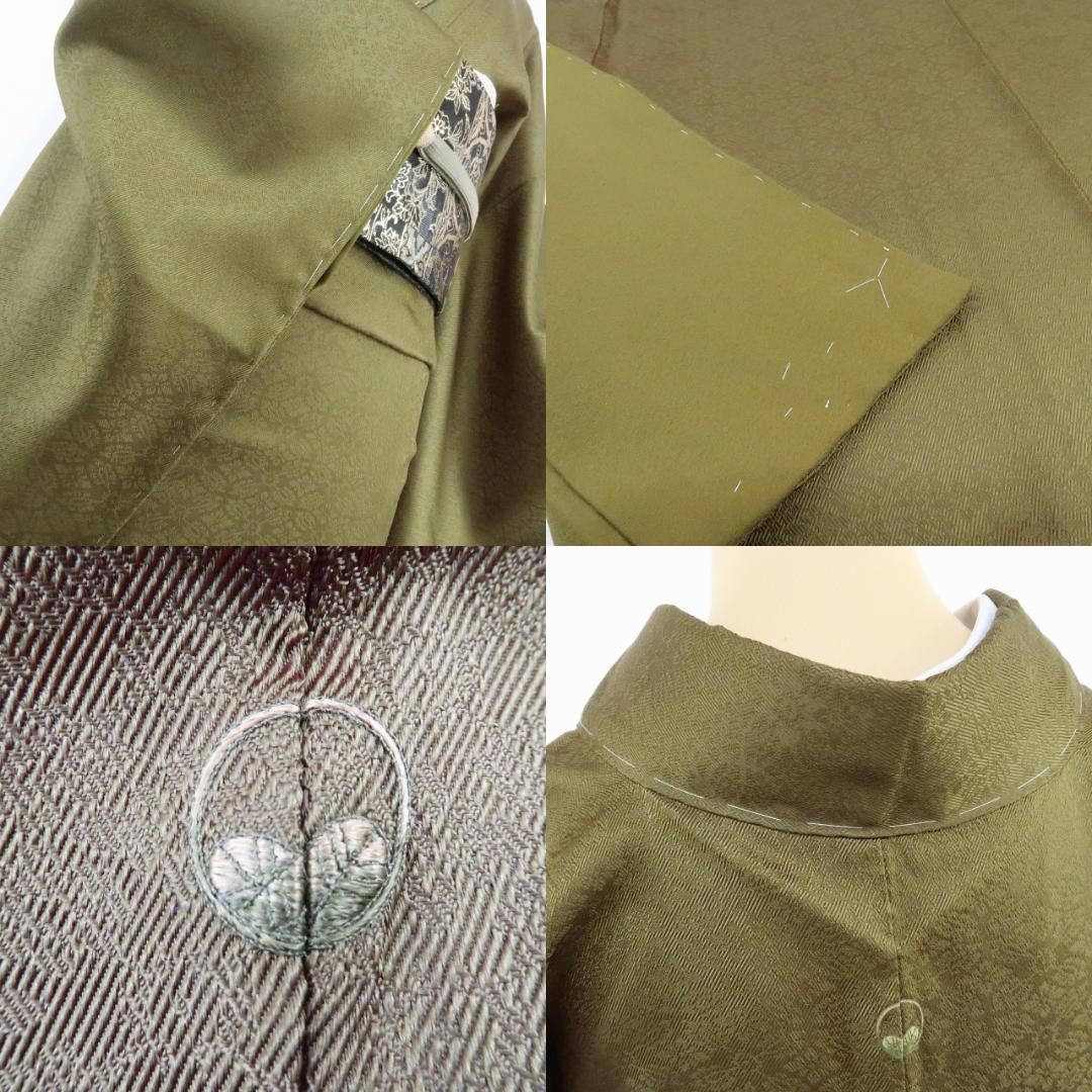 粋です、ゆったり身幅ワントーンの色合いがシンプルでモダンな正絹お召しのお着物です 粋です、ゆったり身幅ワントーンの色合いがシンプルでモダンな正絹お召しの