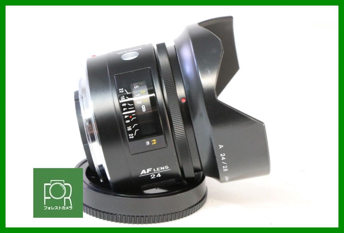 点検済 MINOLTA AF 24mm F2.8 前後キャップ フィルター付き 14910