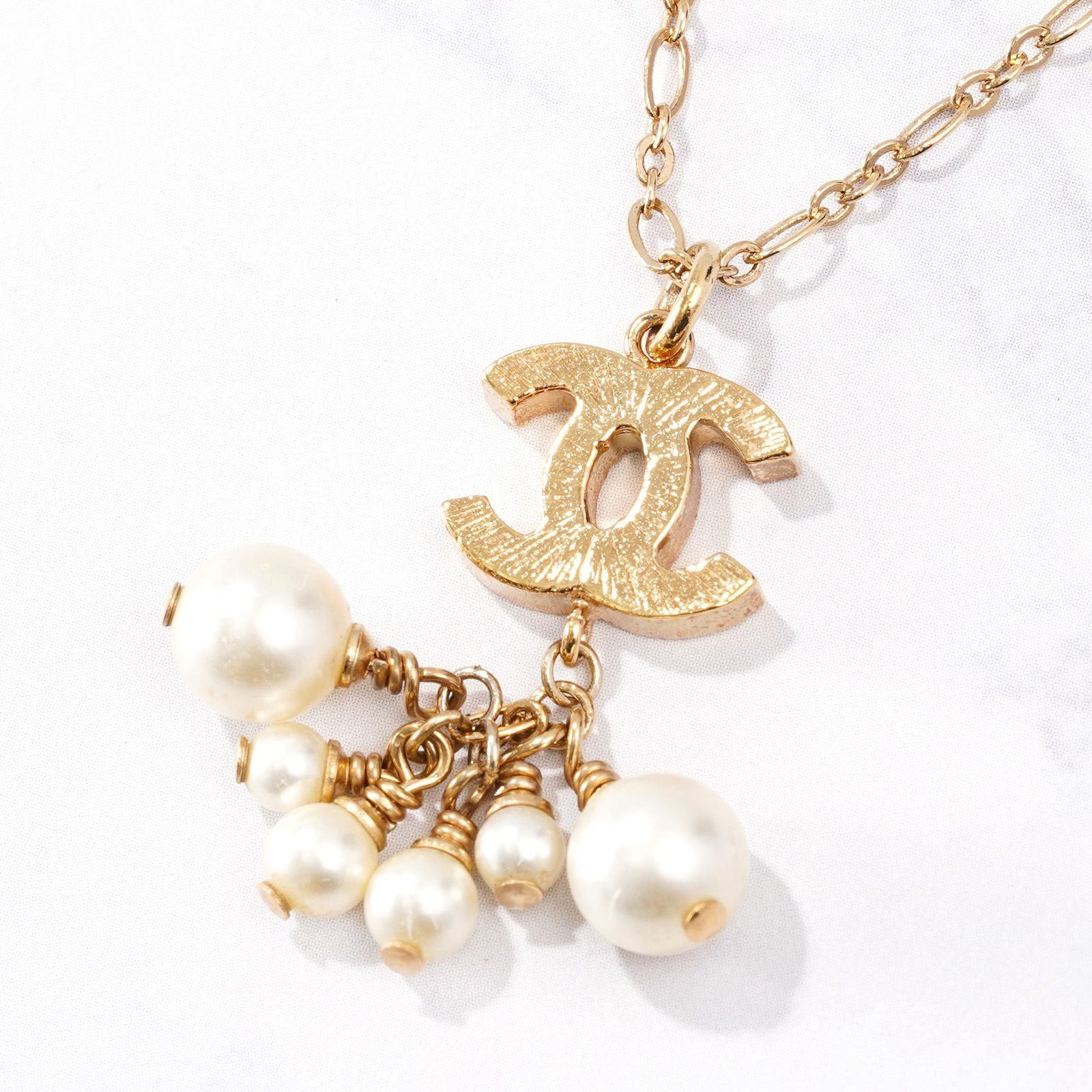 CHANEL 2007 ココマーク パール ゴールド ネックレス 07P