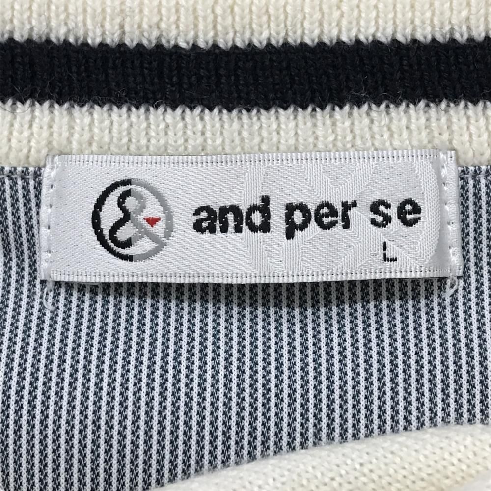 美品】and per se グレー Vネックニットセーター メンズゴルフウェア