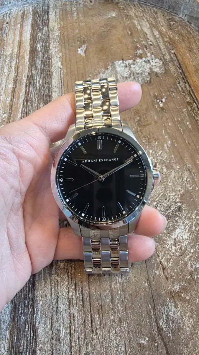 ARMANI EXCHANGE アルマーニ エクスチェンジ メタル 時計 ブラック 男時計