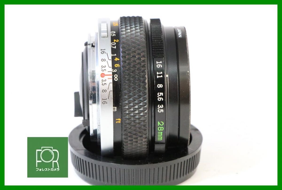 点検済 オリンパス OLYMPUS G.ZUIKO 28mm F3.5 前後キャップ フィルター付き 14140