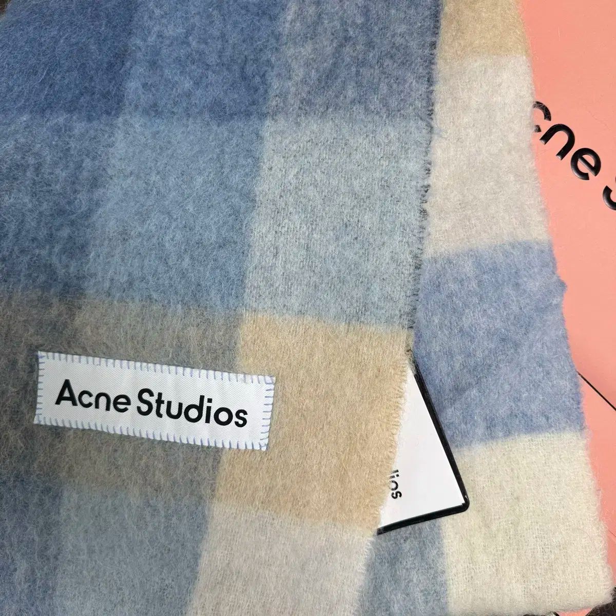 Acne Studios アクネストゥディオズ モヘア パステル ブルー ベージュ マフラー