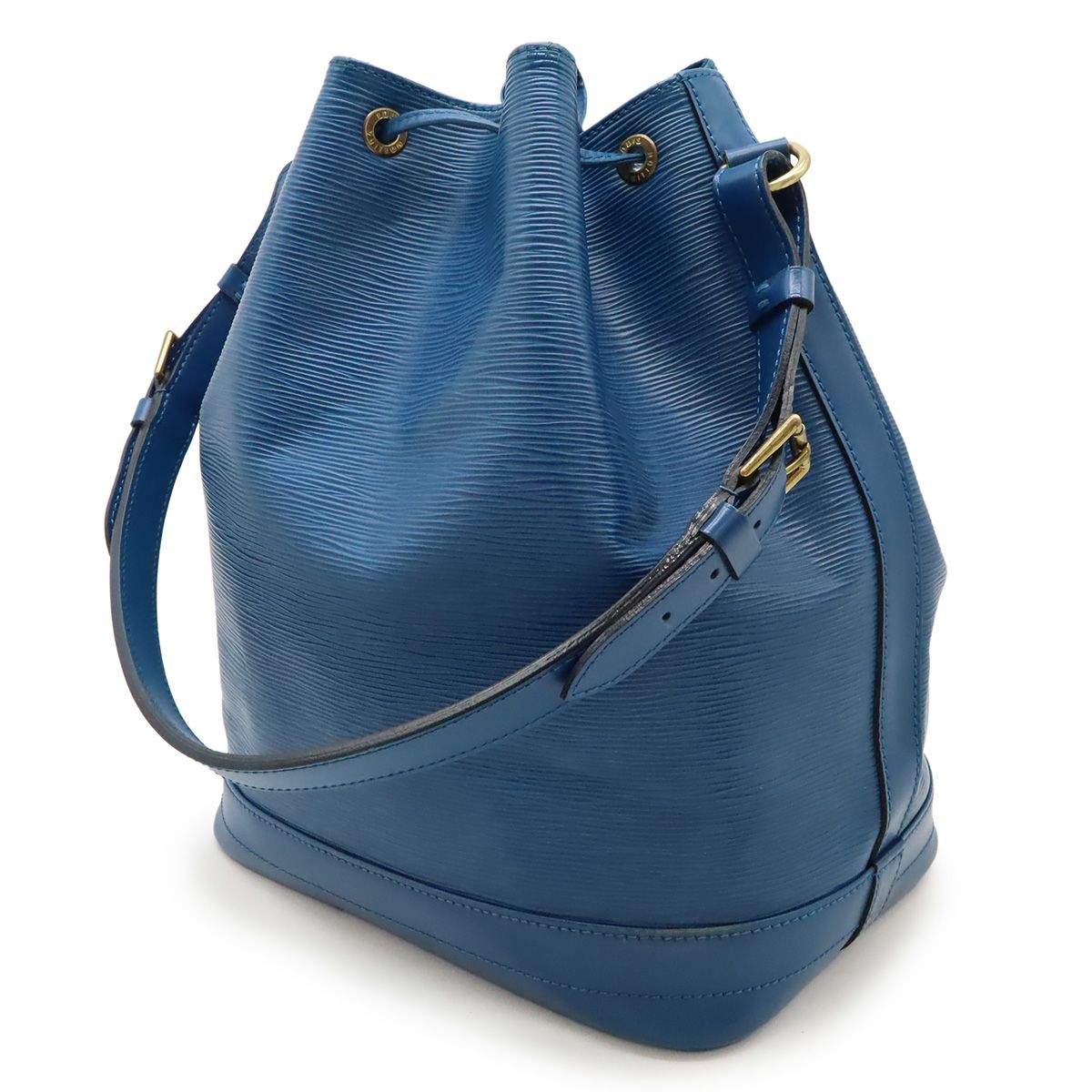 LOUIS VUITTON ルイ ヴィトン エピ ノエ 巾着型 ショルダーバッグ セミショルダー ワンショルダー レザー トレドブルー 青 M44005