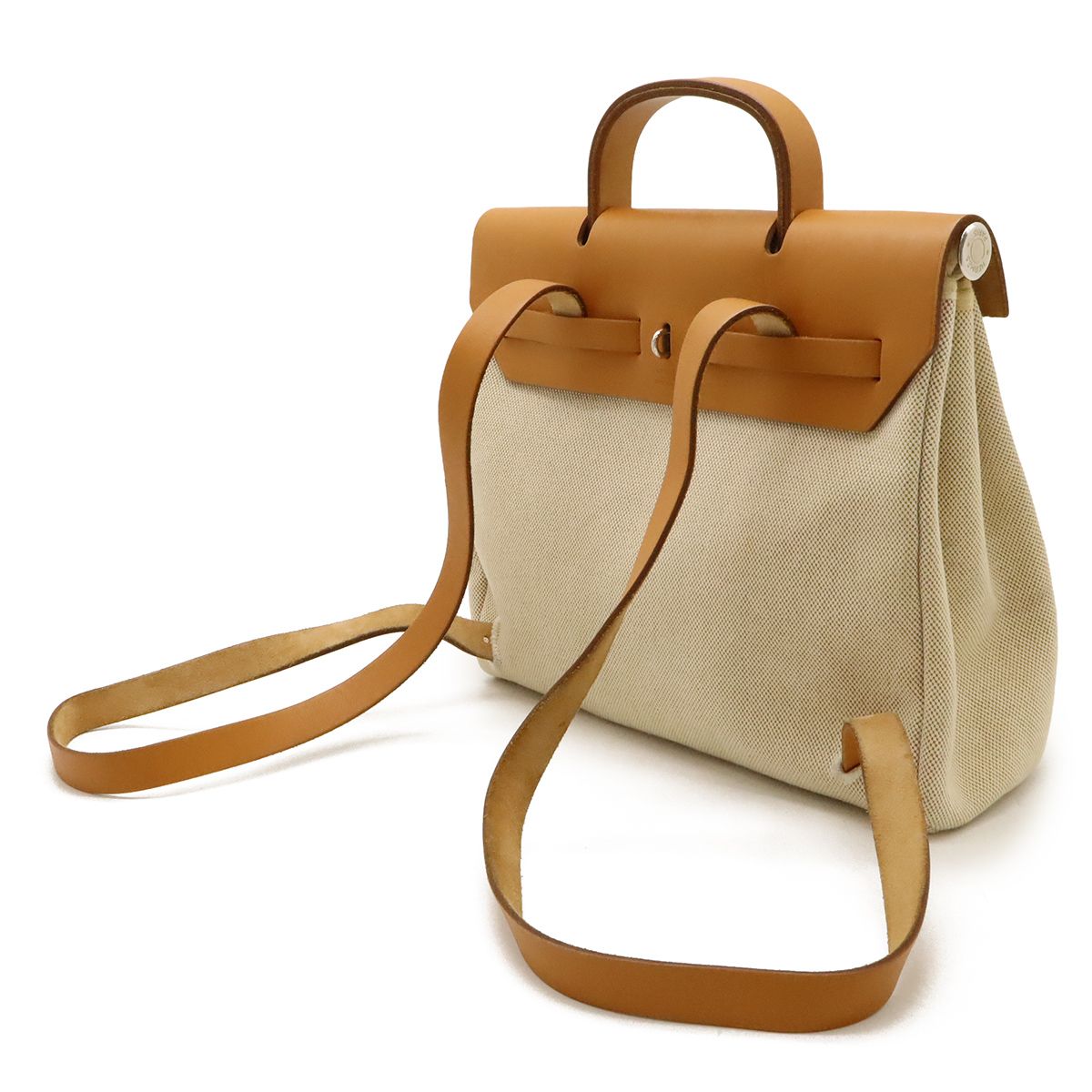 HERMES エルメス エールバッグPM ハンドバッグ 2WAY リュックサック バックパック トワルオフィシェ レザー ナチュラル ライトブラウン G刻印